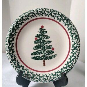 Furio Italy Christmas Tree SeT Of 4 Salad Plates  8" New